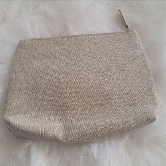 L'Occitane Tan Canvas Makeup Bag - Picture 2 of 3